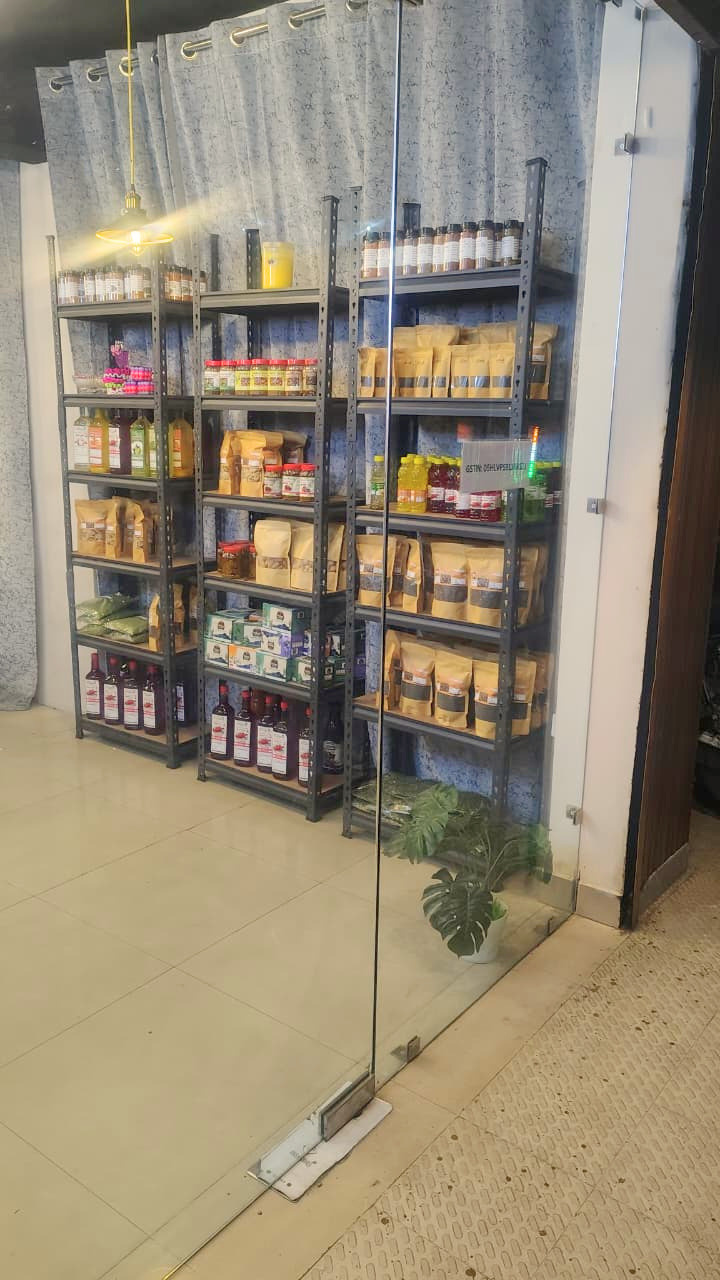 Products displayed in the Bhowali store